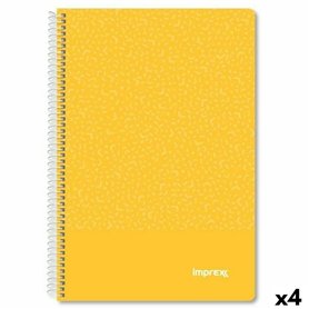 Cahier Imprex Jaune Din A4 80 Volets (4 Unités)