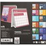 Grupo Erik - Calendrier de Bureau 2025 Voyage | Calendrier Mensuel 18x20cm - De Janvier 2025 à Décembre 2025