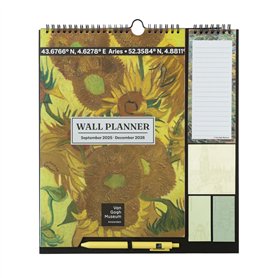 Grupo Erik - Calendrier Van Gogh - de Septembre 2025 à Décembre 2026 | Planificateur Mensuel 16 mois