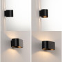 Alpinaluz Applique Murale Intérieure Noire en Métal – Éclairage Haut et Bas Up & Down – Douille G9 – Design Moderne Minimaliste 