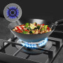 Cecotec Plaque de Gaz 1 Feu Bolero Squad G 1400F Verre Noir, 3,4kW, Verre Noir, Grilles en Fonte, Brûleur WOK Triple, Allumage É