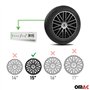 Sparco Enjoliveurs Bergamo - 15-pouces - Argent/Noir - Set de 4 pièces