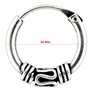 ENTREPLATA Lot 3 Anneaux Argent 925 – Créoles Bali Tribales + Lisse – Fait Main – 10 & 12 mm – Bijou Unisexe Certifié – Style Et