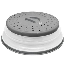 NERTHUS FIH 1300 Couvercle pliable multifonction pour micro-ondes avec protection anti-éclaboussures et panier de drainage pour