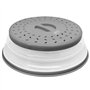 NERTHUS FIH 1300 Couvercle pliable multifonction pour micro-ondes avec protection anti-éclaboussures et panier de drainage pour