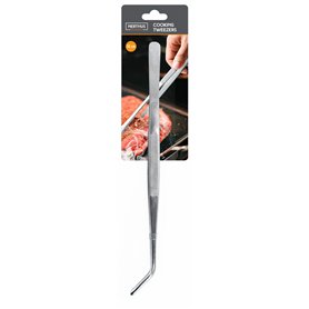 NERTHUS FIH 1474 Pince de cuisine courbe en acier inoxydable 30 cm Outil de précision pour placer