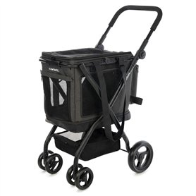 Carlett - Cube P Volcano | Sac de Transport 3 en 1 pour Animaux | Sac de Transport à roulettes | Frein de sécurité | Étanche | P