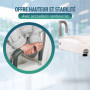 OrtoPrime Rehausseur WC Adulte avec Accoudoirs Rembourrés – Rehausseur de Toilette 12 cm – Siège WC Handicapé avec Sécurité – Re