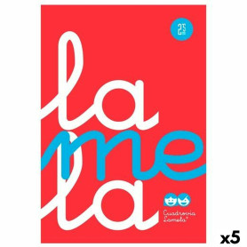 Cahier Lamela Rouge Din A4 80 Volets (5 Unités)