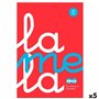 Cahier Lamela Rouge Din A4 80 Volets (5 Unités)