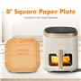 GRIFEMA Papier Cuisson Air Fryer, Papier Sulfurisé pour Air Fryer 100 Pièces 20-24cm, BPA Gratuit, Oil, Water Resistant, 5-8 L, 