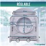 OrtoPrime Rehausseur WC Adulte avec Reposabrazos Pliables - Hauteur Réglable 5, 10 et 15 Centimètres - Rehausseur WC avec Couver