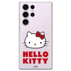 Personalaizer Coque Officielle Hello Kitty Compatible avec Samsung Galaxy S24 Ultra - Silicone TPU Souple Transparent avec Motif