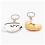 Mr. Wonderful - Lot de 2 porte-clés - Café et croissant - Porte-clés personnalisés - Porte-clés à offrir - Cadeaux personnalisés