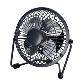 Zarivy Ventilateur de table Bulería élégant et compact en noir. Avec 2