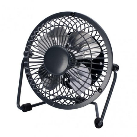 Zarivy Ventilateur de table Bulería élégant et compact en noir. Avec 2