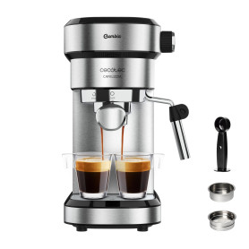 Cecotec Machine à Café Express Cafelizzia 790 Steel pour Espressos et Cappuccinos. 1350W