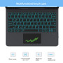 ROOFEI Étui avec clavier pour Samsung Galaxy Tab S7 FE/S8+/S7+ 12,4" : étui clavier QWERTZ tout-en-un avec support et rétroéclai