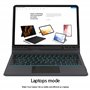 ROOFEI Étui avec clavier pour Samsung Galaxy Tab S7 FE/S8+/S7+ 12,4" : étui clavier QWERTZ tout-en-un avec support et rétroéclai