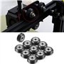 Oumefar 10 pièces V type Rail poulie roue à gorge profonde poulie rouleau métal roue V Type slot 5mm roulement poulie pour systè