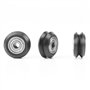 Oumefar 10 pièces V type Rail poulie roue à gorge profonde poulie rouleau métal roue V Type slot 5mm roulement poulie pour systè