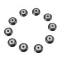 Oumefar 10 pièces V type Rail poulie roue à gorge profonde poulie rouleau métal roue V Type slot 5mm roulement poulie pour systè