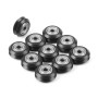 Oumefar 10 pièces V type Rail poulie roue à gorge profonde poulie rouleau métal roue V Type slot 5mm roulement poulie pour systè