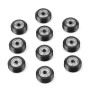Oumefar 10 pièces V type Rail poulie roue à gorge profonde poulie rouleau métal roue V Type slot 5mm roulement poulie pour systè
