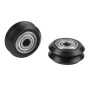 Oumefar 10 pièces V type Rail poulie roue à gorge profonde poulie rouleau métal roue V Type slot 5mm roulement poulie pour systè