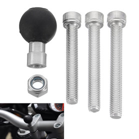 MOMOALA Ram Ram-B-367U Base De Serrage De Guidon Moto avec 1 Ball & M8 Vis Kit Set