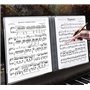 Classeur de musique A4 60 pages pour modifier les partitions de piano les notes de musique et les notes de musique sac de rangem