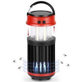 Lampe de camping sans fil rechargeable avec tueur de moustiques et solaire