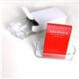 Lot de 2 porte-cartes de visite transparents – Présentoir de bureau en acrylique 96 x 47 mm pour cartes professionnelles
