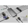 Hub USB i-Tec C31NANOTRIPLEDOCKPD Gris