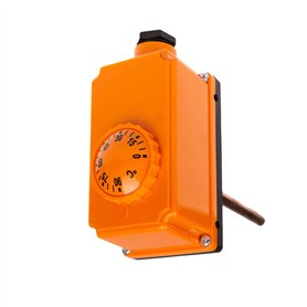 THERMIS Thermostat avec tige THS | Thermostat à immersion 1/2" | Régulateur 0-90°C | Tube d'immersion 100 mm | Thermostat manuel