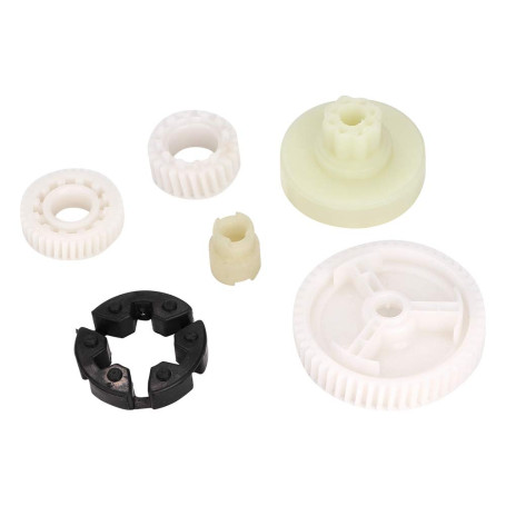 Moteur de lève-vitre électrique côté conducteur Avant Gauche 6 pièces Kit de Remplacement de Vitesse de Moteur de Lunettes de fe