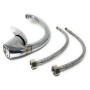 TEMPS DE SOLDES Robinet Pour Évier Cuisine Mélangeur Canon Haute Laiton Chrome Mono Commande