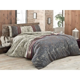 Parure de lit - 1 housse de couette 220 x 240 cm + 2 taies d'oreiller 60 x 60 cm - 65% coton