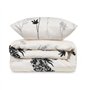 Parure de lit - 1 housse de couette 220 x 240 cm + 2 taies d'oreiller 60 x 60 cm - 65% coton, 35% polyester - Beige