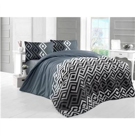 Parure de lit - 1 housse de couette 220 x 240 cm + 2 taies d'oreiller 60 x 60 cm - 65% coton