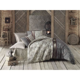 Parure de lit - 1 housse de couette 220 x 240 cm + 2 taies d'oreiller 60 x 60 cm - 65% coton