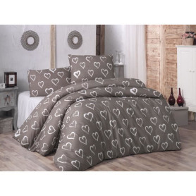 Parure de lit - 1 housse de couette 220 x 240 cm + 2 taies d'oreiller 60 x 60 cm - 65% coton