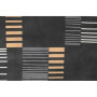 Parure de lit - 1 housse de couette 220x240 cm + 2 taies d'oreiller 60x60 cm - 65% coton, 35% polyester - Anthracite