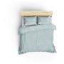 Parure de lit - 1 housse de couette 220 x 240 cm + 2 taies d'oreiller 60 x 60 cm - Satiné 100% coton - Blanc