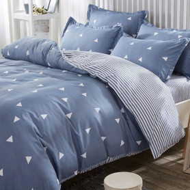 Parure de lit - 1 housse de couette 220 x 240 cm + 2 taies d'oreiller 60 x 60 cm - 65% coton