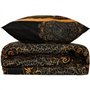 Parure de lit - 1 housse de couette 220 x 240 cm + 2 taies d'oreiller 60 x 60 cm - 100% coton renforcé - Noir