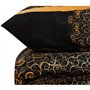 Parure de lit - 1 housse de couette 220 x 240 cm + 2 taies d'oreiller 60 x 60 cm - 100% coton renforcé - Noir