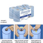 Swanky Pure&Soft Lot de 6 rouleaux à dévidage central bleus - 2 plis - Papier essuie-tout recyclé - Papier industriel pour cuisi