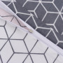 Vency Housse de Couette 200x200 3-Pièces Gris - Oeko-TEX 80% Coton & 20% Polyester, 1x Housse de Couette avec Fermeture éclair +