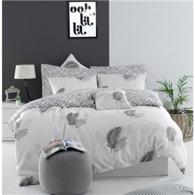 Parure de lit - 1 housse de couette 220 x 240 cm + 2 taies d'oreiller 60 x 60 cm - 65% coton